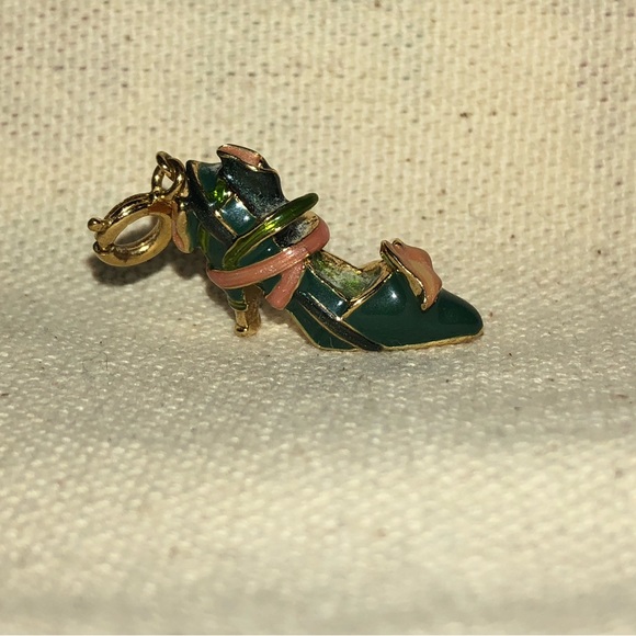 Kenneth J Lane Miniature “Step Out to Fight Breast Cancer” 2004 Shoe Charm - Picture 1 of 9